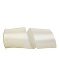 Reliant Ribbon Reliant Ribbon 4700-810-10K 4 in. 50 Yards Single Face Satin Allure Ribbon; Ivory 4700-810-10K